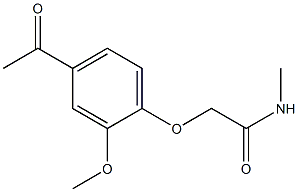 2-(4-acetyl-2-methoxyphenoxy)-N-methylacetamide,,结构式