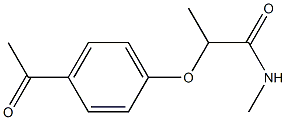 2-(4-acetylphenoxy)-N-methylpropanamide Struktur