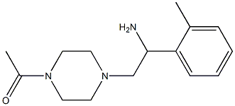 2-(4-acetylpiperazin-1-yl)-1-(2-methylphenyl)ethanamine 化学構造式