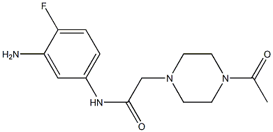 2-(4-acetylpiperazin-1-yl)-N-(3-amino-4-fluorophenyl)acetamide Structure