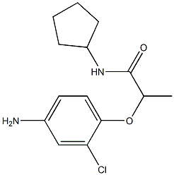 2-(4-amino-2-chlorophenoxy)-N-cyclopentylpropanamide Structure