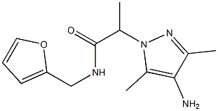 2-(4-amino-3,5-dimethyl-1H-pyrazol-1-yl)-N-(furan-2-ylmethyl)propanamide|