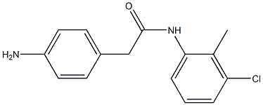 2-(4-aminophenyl)-N-(3-chloro-2-methylphenyl)acetamide 结构式
