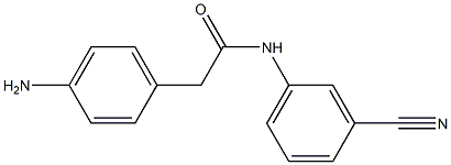 2-(4-aminophenyl)-N-(3-cyanophenyl)acetamide 结构式