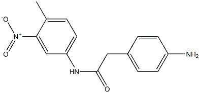 2-(4-aminophenyl)-N-(4-methyl-3-nitrophenyl)acetamide,,结构式