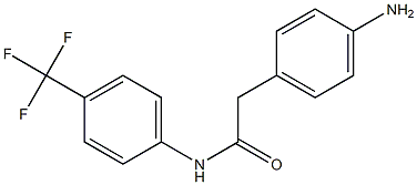 2-(4-aminophenyl)-N-[4-(trifluoromethyl)phenyl]acetamide 化学構造式