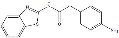 2-(4-aminophenyl)-N-1,3-benzothiazol-2-ylacetamide Structure