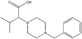 2-(4-benzylpiperazin-1-yl)-3-methylbutanoic acid 结构式