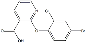 2-(4-bromo-2-chlorophenoxy)pyridine-3-carboxylic acid Struktur