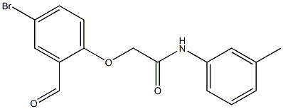 2-(4-bromo-2-formylphenoxy)-N-(3-methylphenyl)acetamide 化学構造式