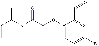 2-(4-bromo-2-formylphenoxy)-N-(butan-2-yl)acetamide 化学構造式