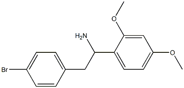 2-(4-bromophenyl)-1-(2,4-dimethoxyphenyl)ethan-1-amine 化学構造式