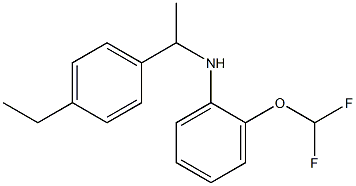 2-(difluoromethoxy)-N-[1-(4-ethylphenyl)ethyl]aniline,,结构式