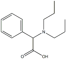 2-(dipropylamino)-2-phenylacetic acid 化学構造式