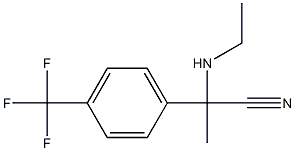 2-(ethylamino)-2-[4-(trifluoromethyl)phenyl]propanenitrile Structure