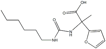 2-(furan-2-yl)-2-[(hexylcarbamoyl)amino]propanoic acid