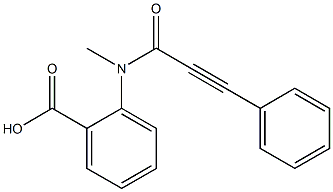 2-(N-methyl-3-phenylprop-2-ynamido)benzoic acid 化学構造式