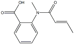 2-(N-methylbut-2-enamido)benzoic acid Struktur