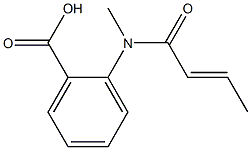 2-(N-methylbut-2-enamido)benzoic acid 化学構造式