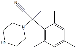 2-(piperazin-1-yl)-2-(2,4,6-trimethylphenyl)propanenitrile Structure