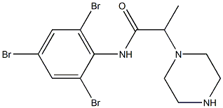 2-(piperazin-1-yl)-N-(2,4,6-tribromophenyl)propanamide,,结构式