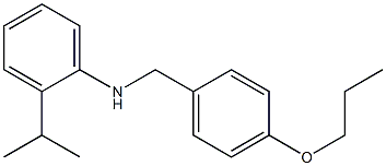  2-(propan-2-yl)-N-[(4-propoxyphenyl)methyl]aniline