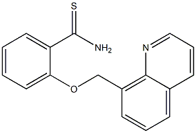 2-(quinolin-8-ylmethoxy)benzene-1-carbothioamide 结构式