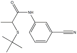 2-(tert-butylsulfanyl)-N-(3-cyanophenyl)propanamide 化学構造式