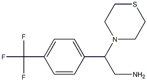 2-(thiomorpholin-4-yl)-2-[4-(trifluoromethyl)phenyl]ethan-1-amine 化学構造式