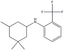 2-(trifluoromethyl)-N-(3,3,5-trimethylcyclohexyl)aniline,,结构式