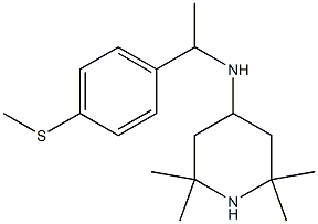 2,2,6,6-tetramethyl-N-{1-[4-(methylsulfanyl)phenyl]ethyl}piperidin-4-amine,,结构式