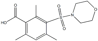 2,4,6-trimethyl-3-(morpholin-4-ylsulfonyl)benzoic acid,,结构式