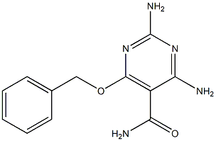 2,4-diamino-6-(benzyloxy)pyrimidine-5-carboxamide Struktur