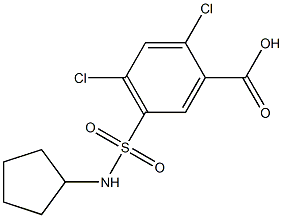 2,4-dichloro-5-(cyclopentylsulfamoyl)benzoic acid Structure