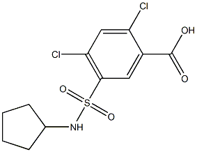  2,4-dichloro-5-(cyclopentylsulfamoyl)benzoic acid