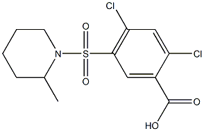 2,4-dichloro-5-[(2-methylpiperidine-1-)sulfonyl]benzoic acid Structure