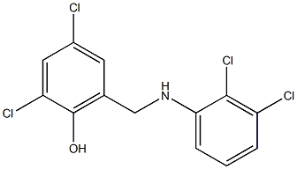 2,4-dichloro-6-{[(2,3-dichlorophenyl)amino]methyl}phenol Structure