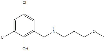 2,4-dichloro-6-{[(3-methoxypropyl)amino]methyl}phenol 化学構造式