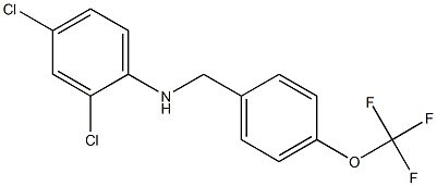 2,4-dichloro-N-{[4-(trifluoromethoxy)phenyl]methyl}aniline Structure