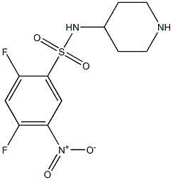  2,4-difluoro-5-nitro-N-(piperidin-4-yl)benzene-1-sulfonamide