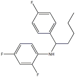 2,4-difluoro-N-[1-(4-fluorophenyl)pentyl]aniline Struktur