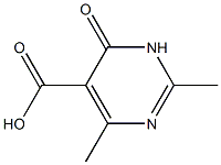 2,4-dimethyl-6-oxo-1,6-dihydropyrimidine-5-carboxylic acid,,结构式