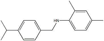 2,4-dimethyl-N-{[4-(propan-2-yl)phenyl]methyl}aniline Structure