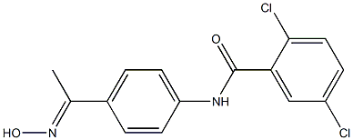 2,5-dichloro-N-{4-[1-(hydroxyimino)ethyl]phenyl}benzamide,,结构式