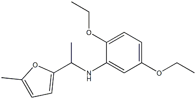 2,5-diethoxy-N-[1-(5-methylfuran-2-yl)ethyl]aniline Struktur