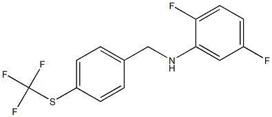 2,5-difluoro-N-({4-[(trifluoromethyl)sulfanyl]phenyl}methyl)aniline