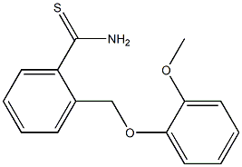 2-[(2-methoxyphenoxy)methyl]benzenecarbothioamide Struktur