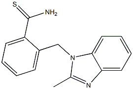 2-[(2-methyl-1H-benzimidazol-1-yl)methyl]benzenecarbothioamide Structure