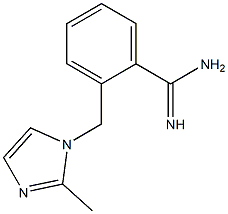 2-[(2-methyl-1H-imidazol-1-yl)methyl]benzenecarboximidamide 化学構造式