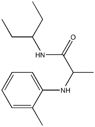 2-[(2-methylphenyl)amino]-N-(pentan-3-yl)propanamide Struktur